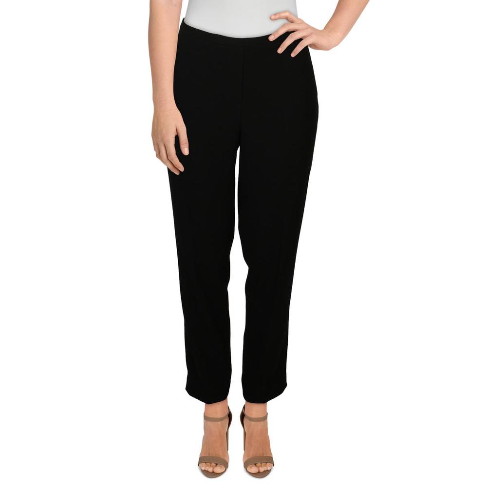 Elie Tahari Womens Marcia Black Crepe Ankle Dress Pants Trousers NWT